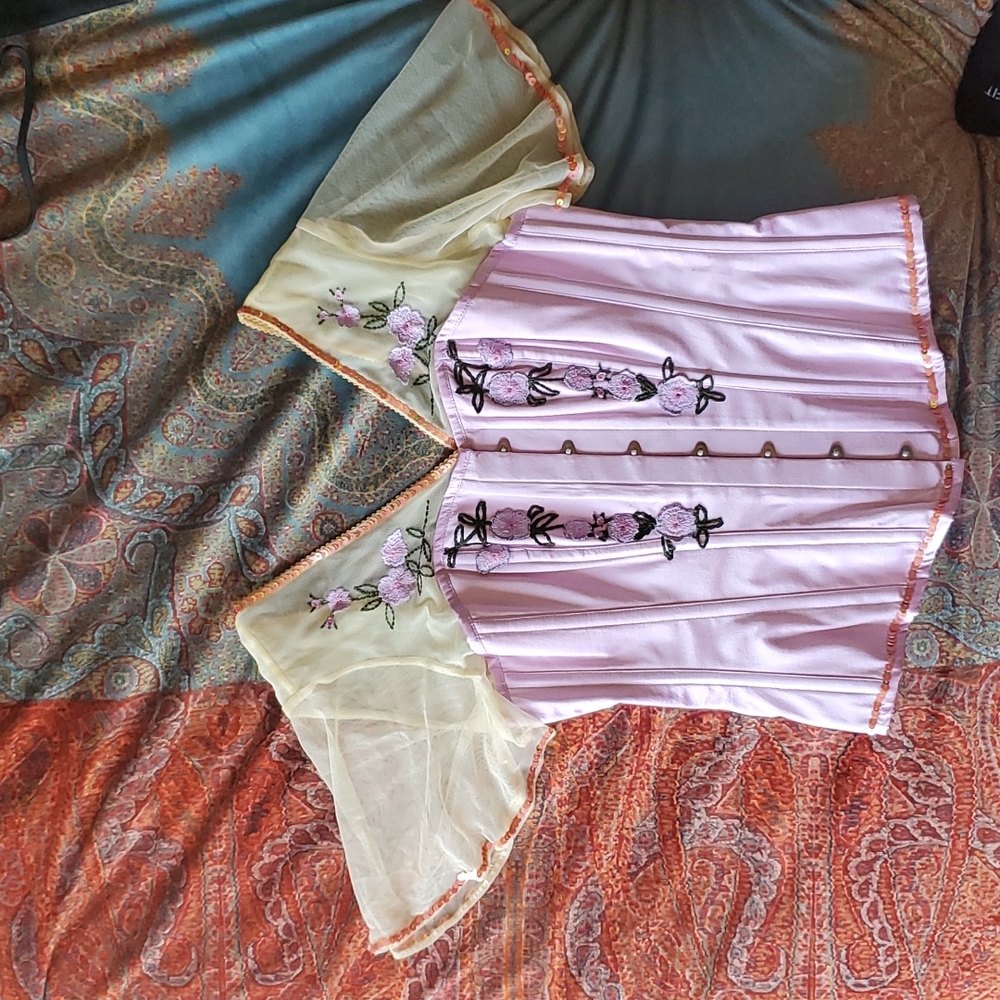 Corset Story Lilac Pink Floral Overbust